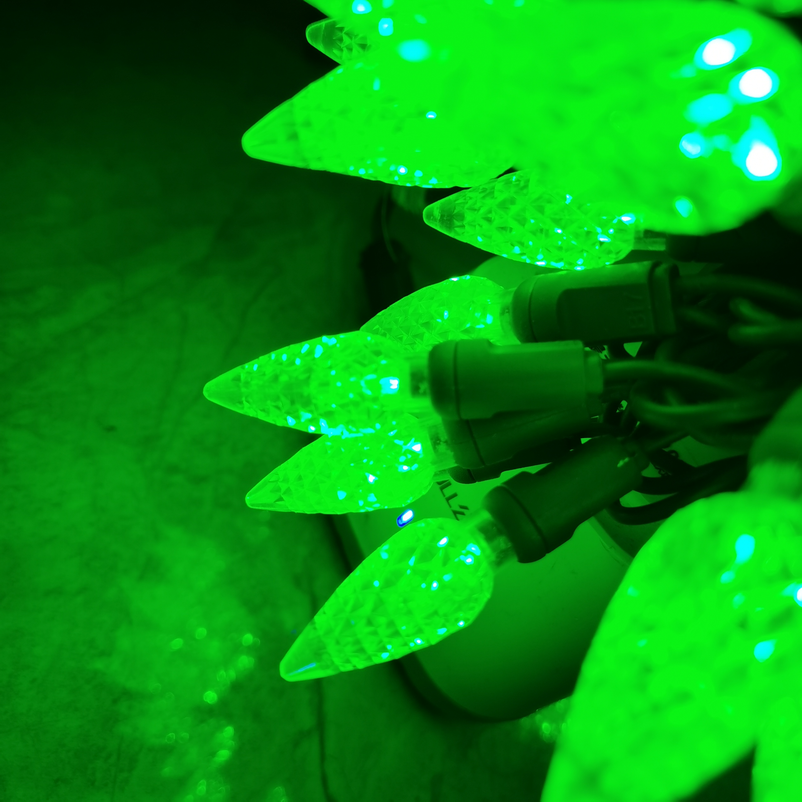Guirlande lumineuse LED vert fraise UL C6