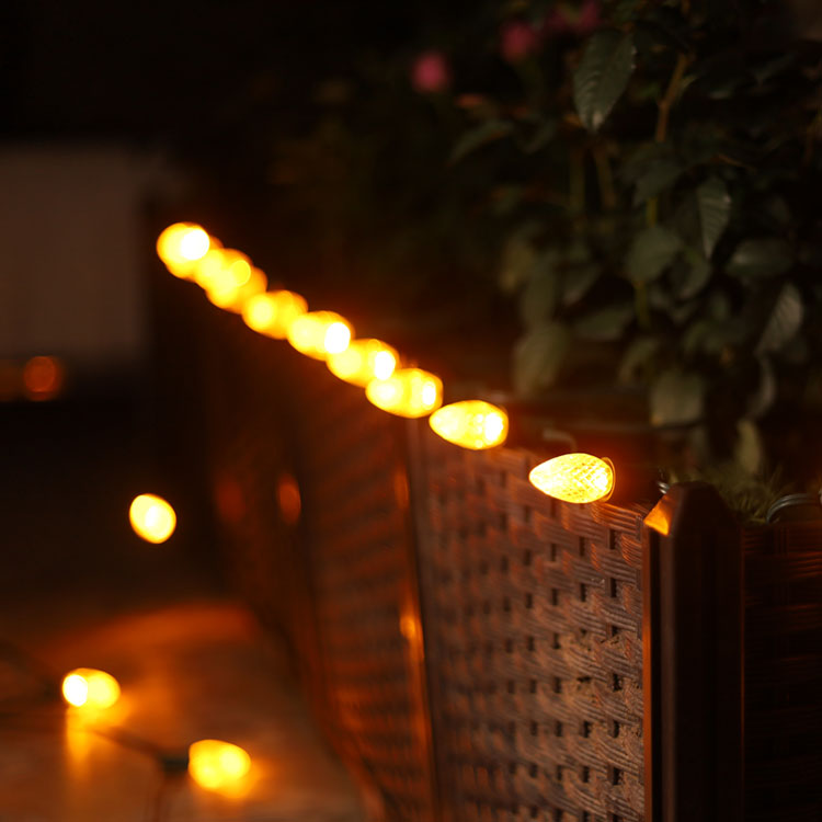 Utilisation extérieure d'UL d'ampoule de Noël jaune d'ampoules de rechange de C7 Minleon LED imperméable
