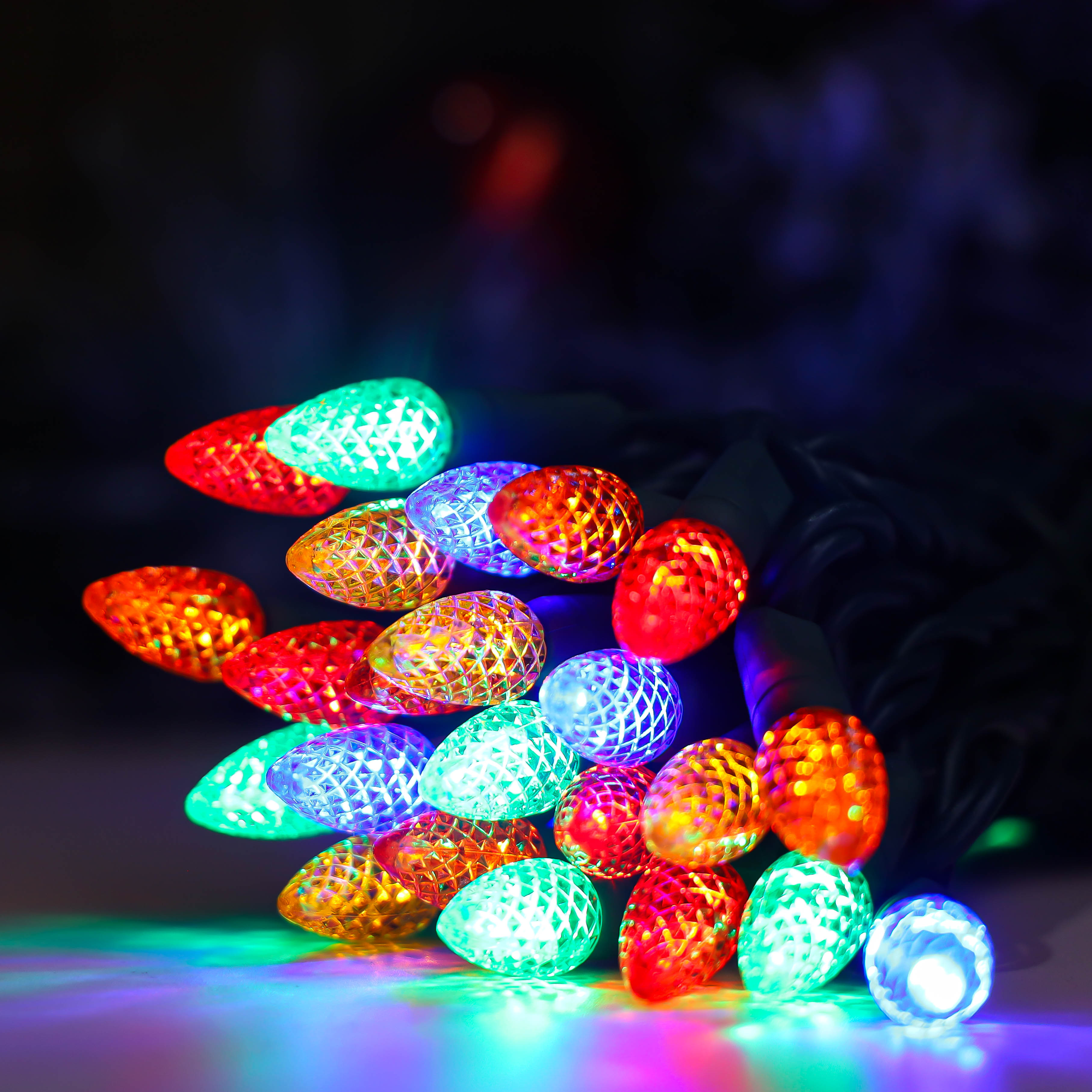 La ficelle de l'UL C3 LED allume la lumière multi de Noël de couleur extérieure