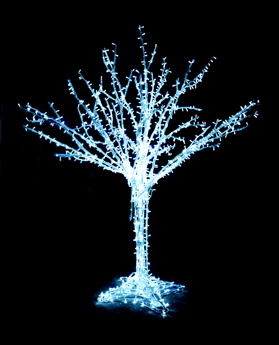 Lumières blanches de motif d'arbre LED pour la rue d'hôtel de centre commercial de jardin