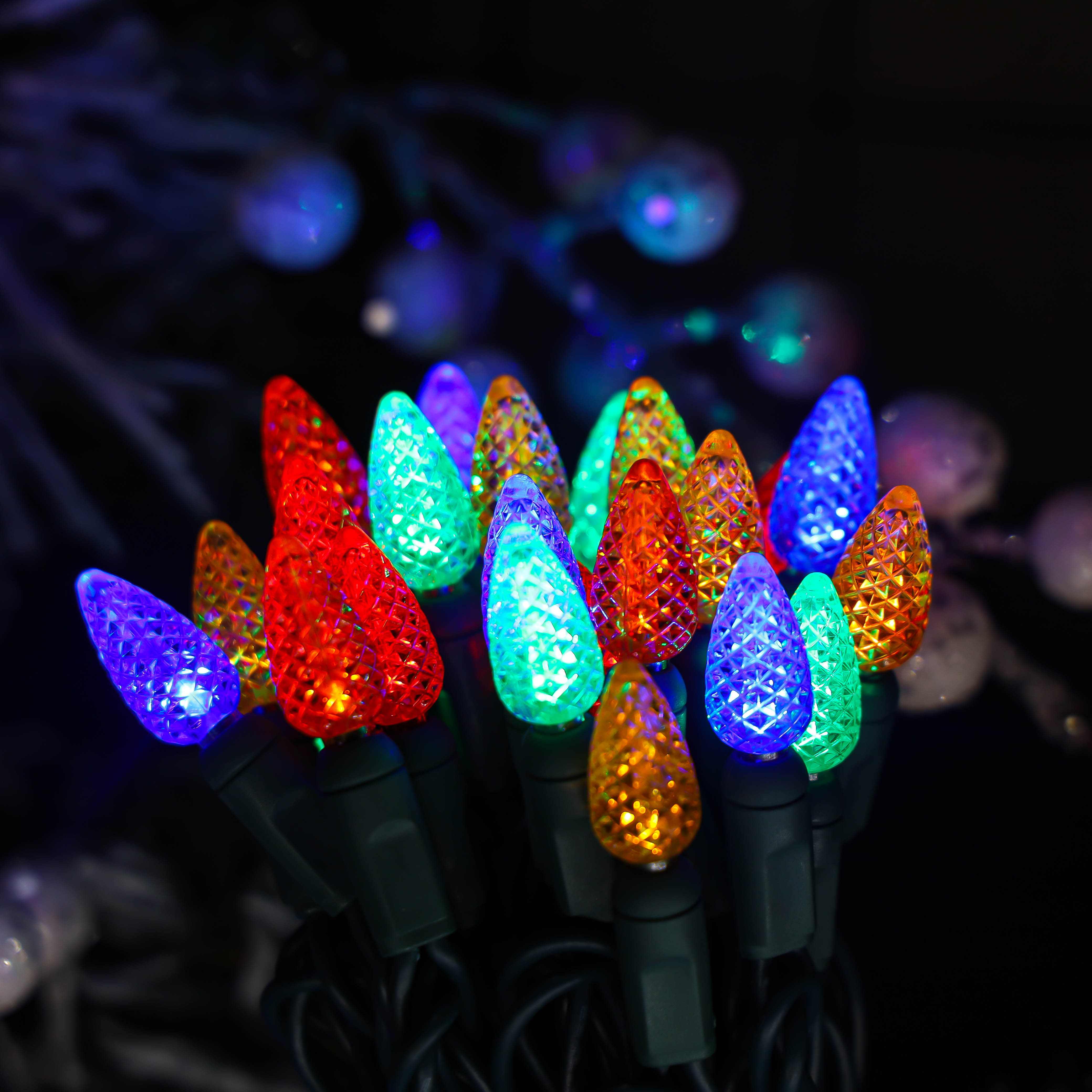 La ficelle de l'UL C3 LED allume la lumière multi de Noël de couleur extérieure