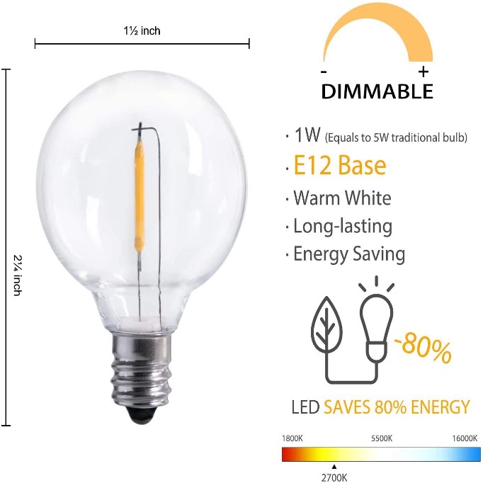 Ampoules LED à filaments G40 E12