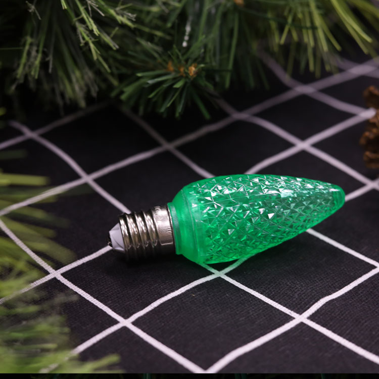 Ampoules de rechange C9 Minleon LED, ampoule de Noël verte, étanche UL