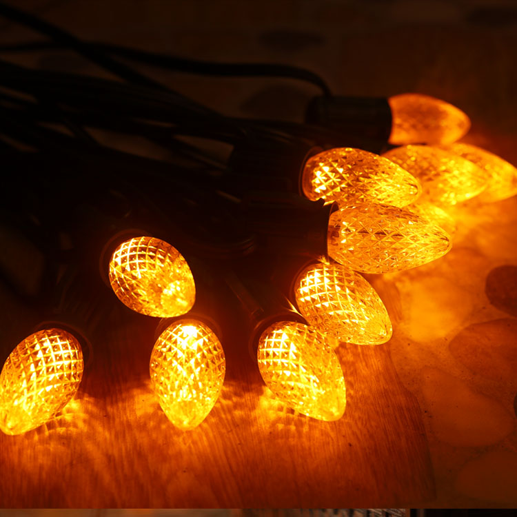 Utilisation extérieure d'UL d'ampoule de Noël jaune d'ampoules de rechange de C7 Minleon LED imperméable