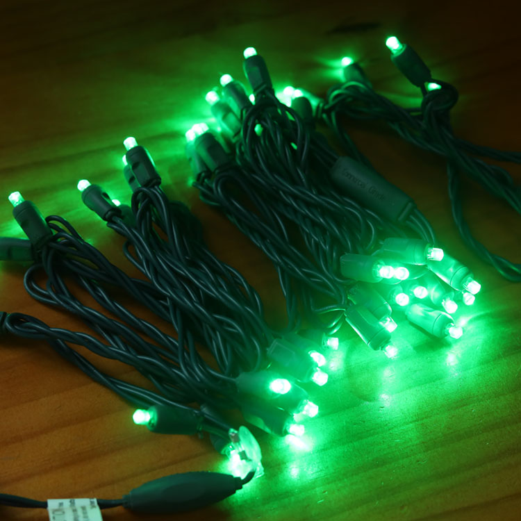 La mini guirlande LED grand Angle de 5MM allume la lumière LED verte pour la décoration de Noël certifiée UL