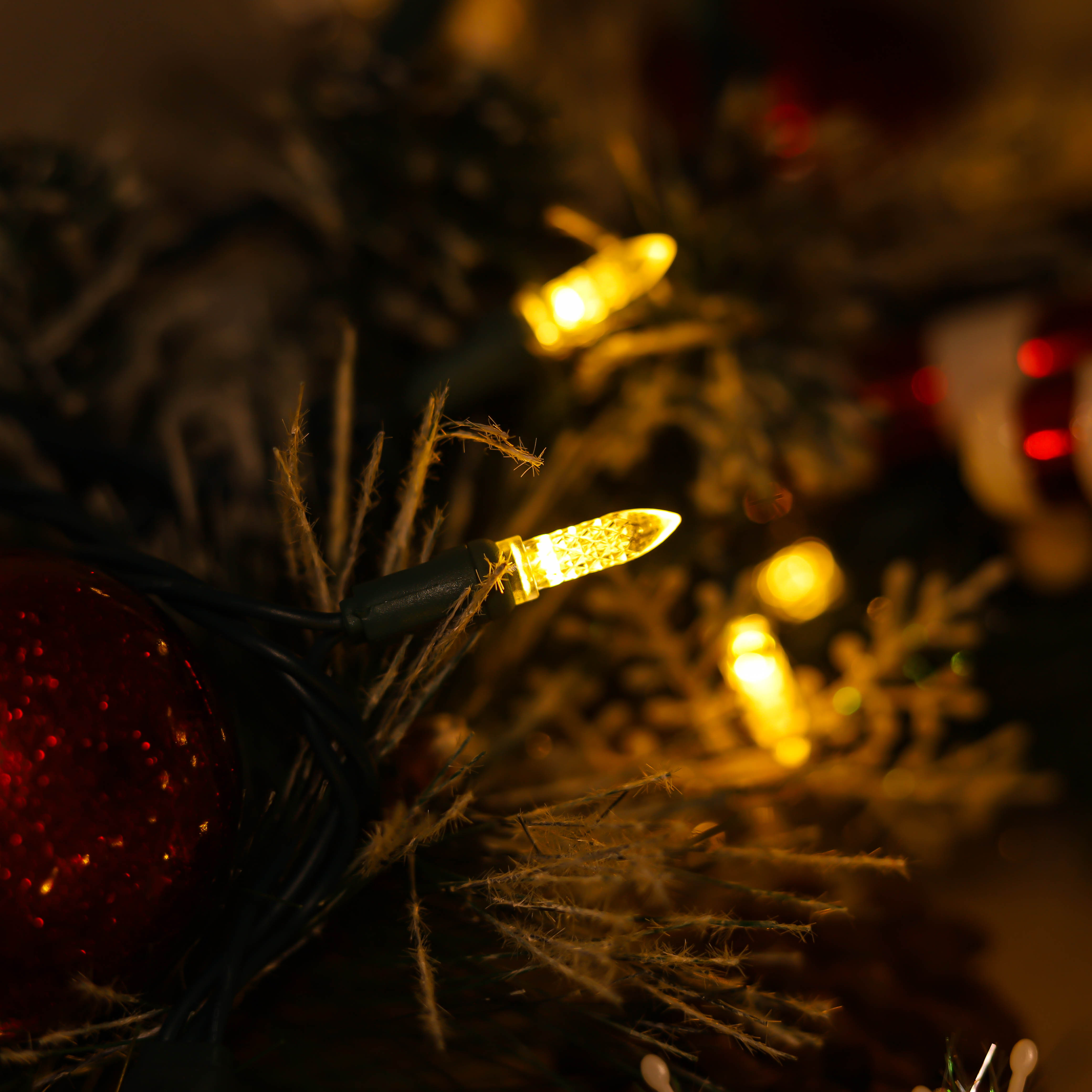 Lumières de Noël à LED M5 blanc chaud certifiées UL