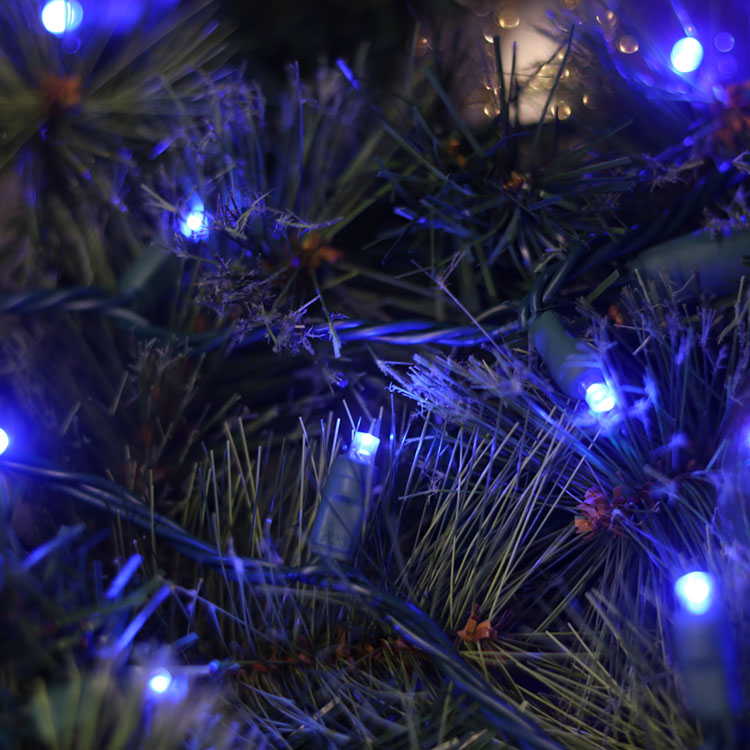 La mini ficelle LED grand Angle de 5MM allume la lumière bleue de noël d'ul réglée en plein air