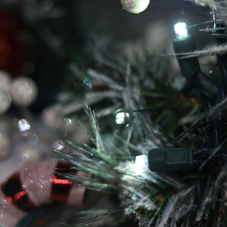 Mini guirlande lumineuse LED UL grand angle, lumières de Noël blanc froid, utilisation extérieure et intérieure UL
