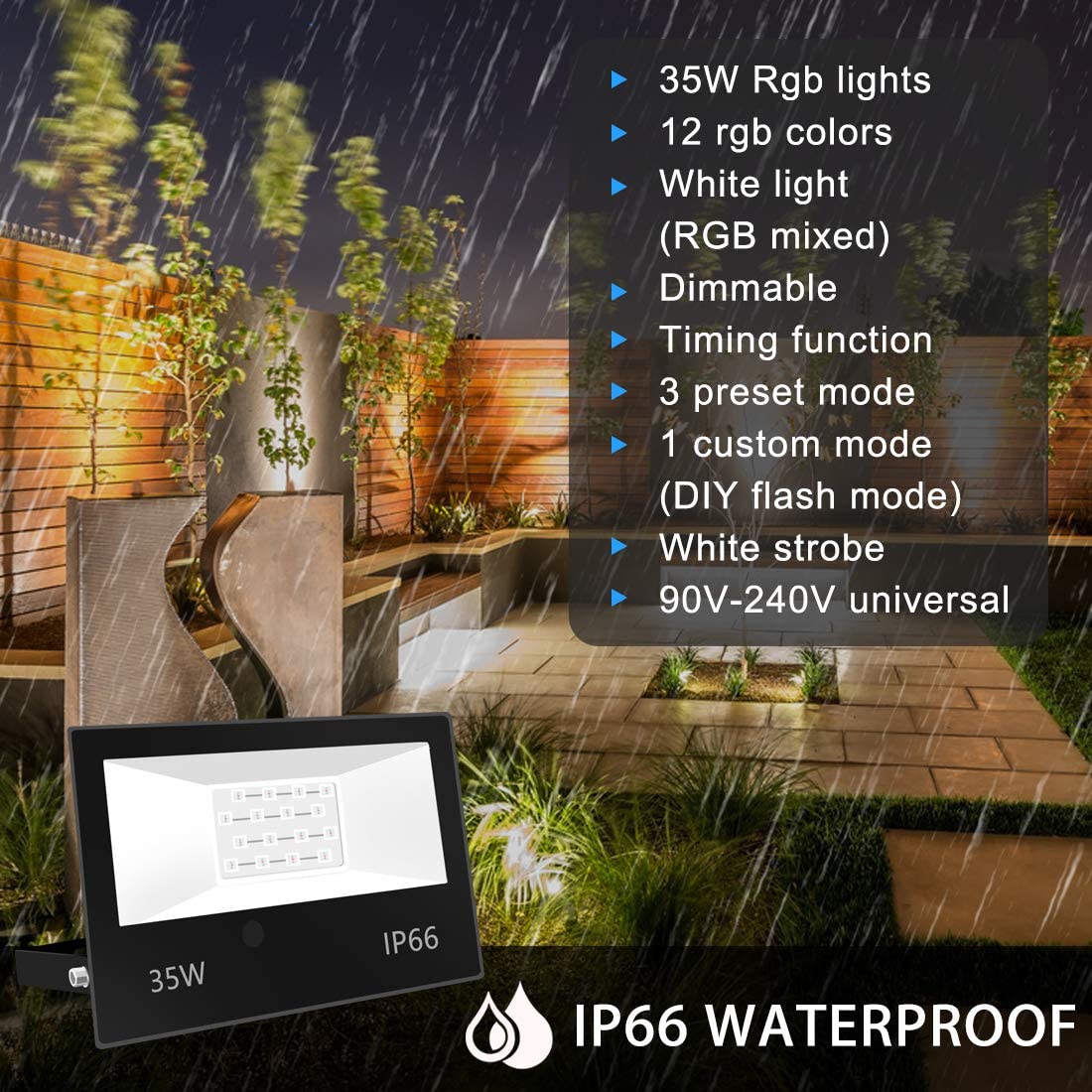 Projecteurs LED RVB 35 W