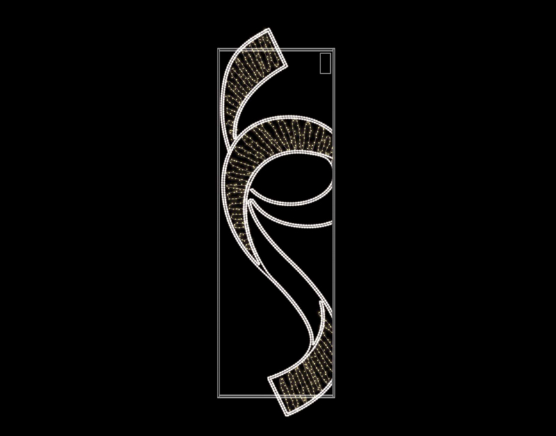 Motif décoratif de vacances avec cadre en aluminium, lampadaire de Noël LSM011