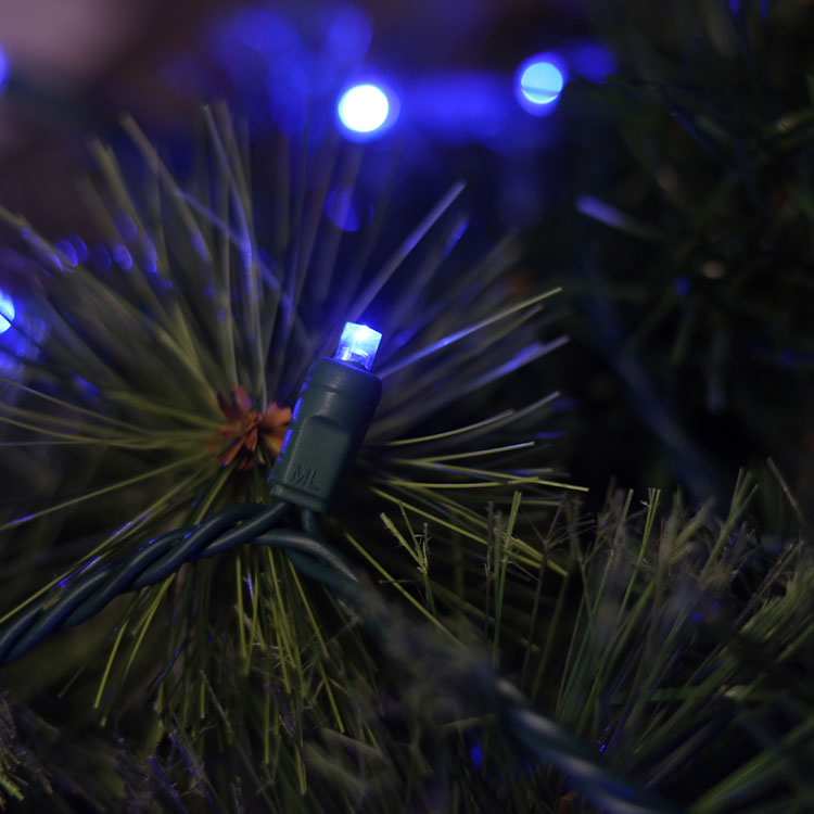 La mini ficelle LED grand Angle de 5MM allume la lumière bleue de noël d'ul réglée en plein air