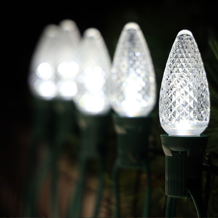 Ampoules de rechange C9 Minleon LED, blanc froid, UL, étanches, pour Noël