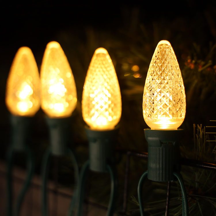 Ampoules de remplacement LED Minleon C9 E17 étanches blanc chaud UL