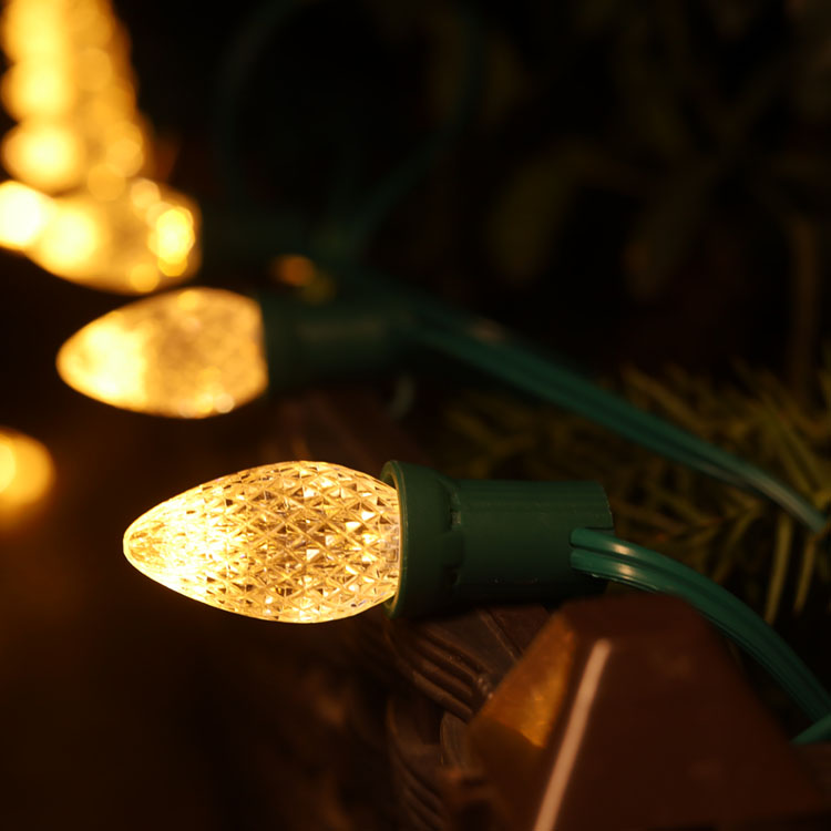 Utilisation extérieure d'UL d'ampoule de Noël jaune d'ampoules de rechange de C7 Minleon LED imperméable