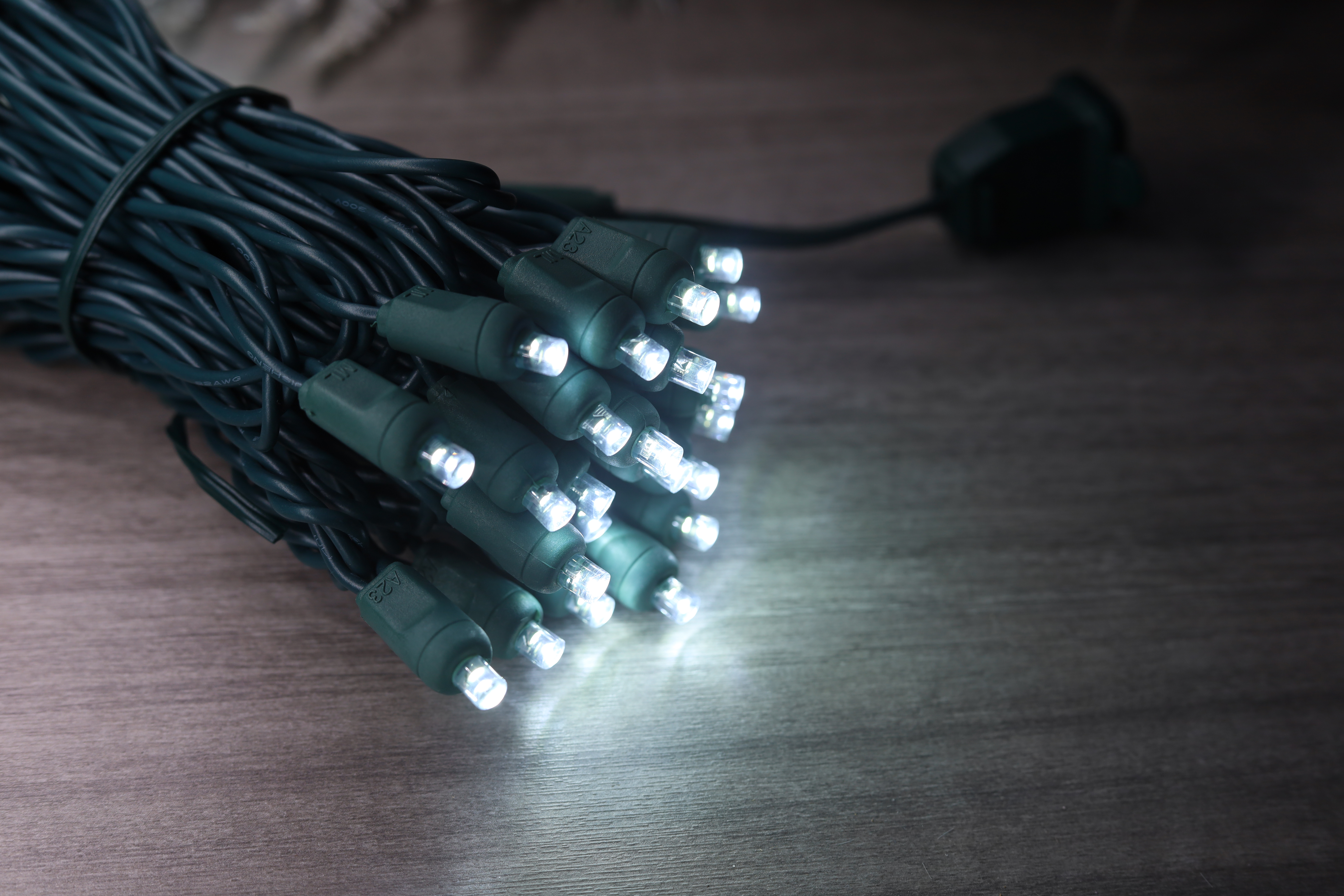 Mini guirlande lumineuse LED UL grand angle, lumières de Noël blanc froid, utilisation extérieure et intérieure UL