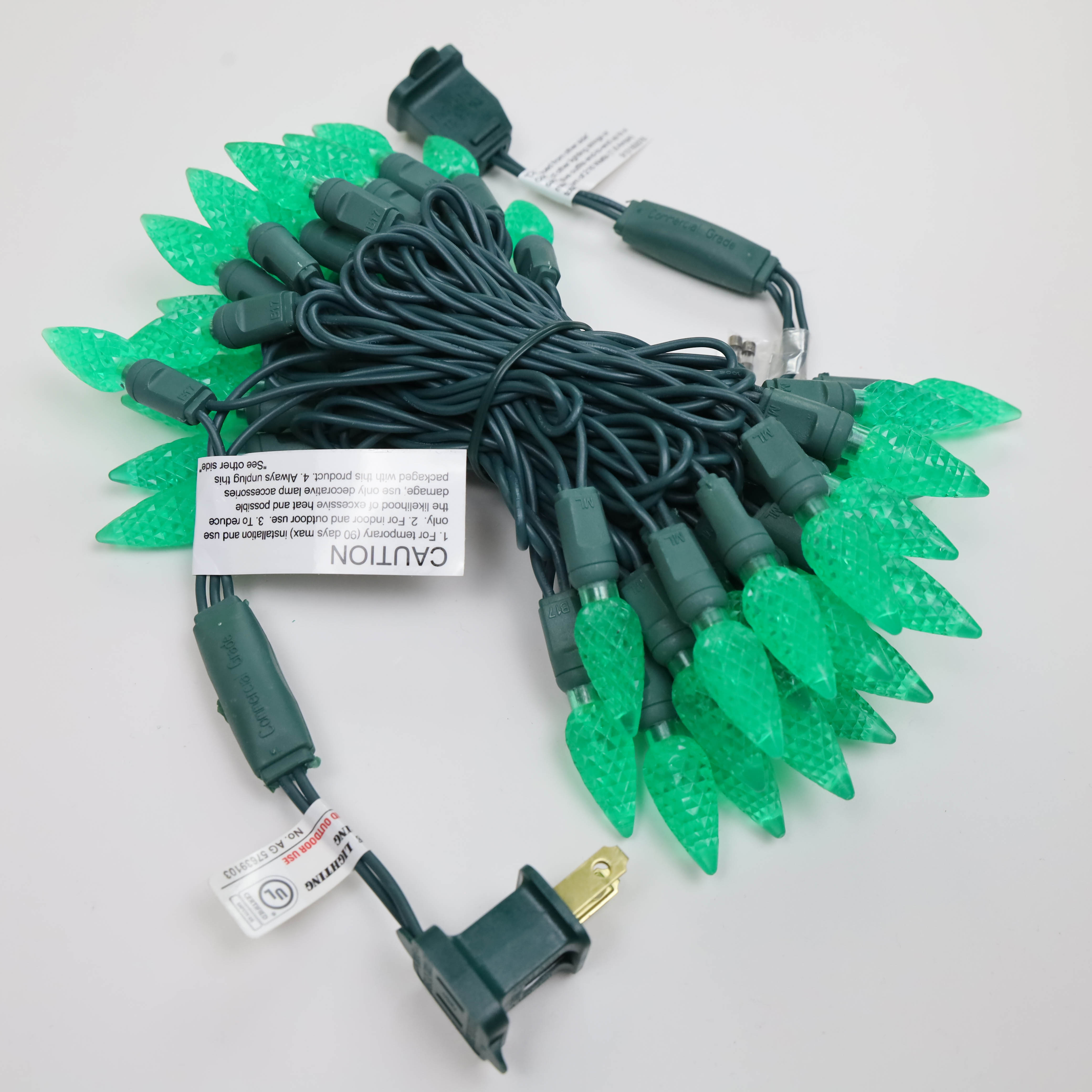 Guirlande lumineuse LED vert fraise UL C6