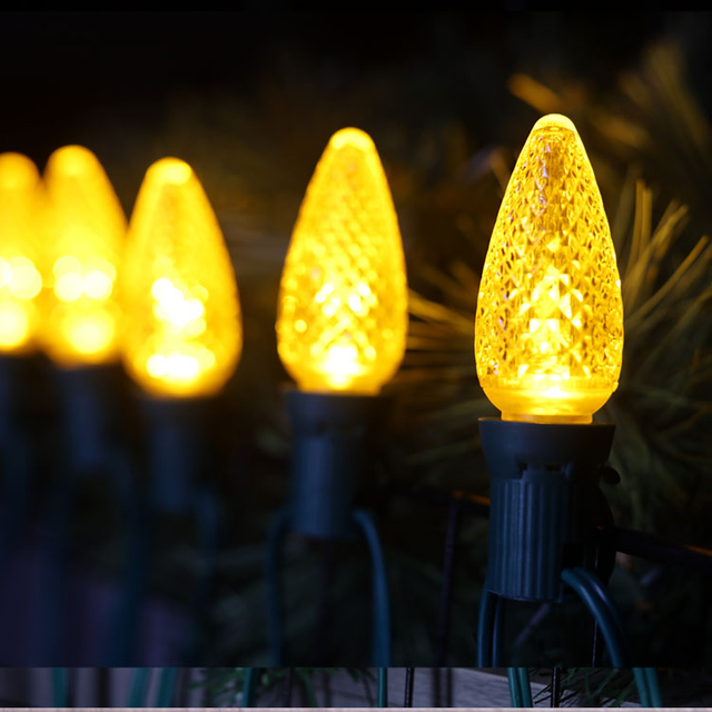Ampoules de remplacement LED jaunes UL C9 Minleon 