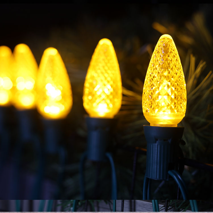 Ampoules de remplacement LED jaunes UL C9 Minleon 