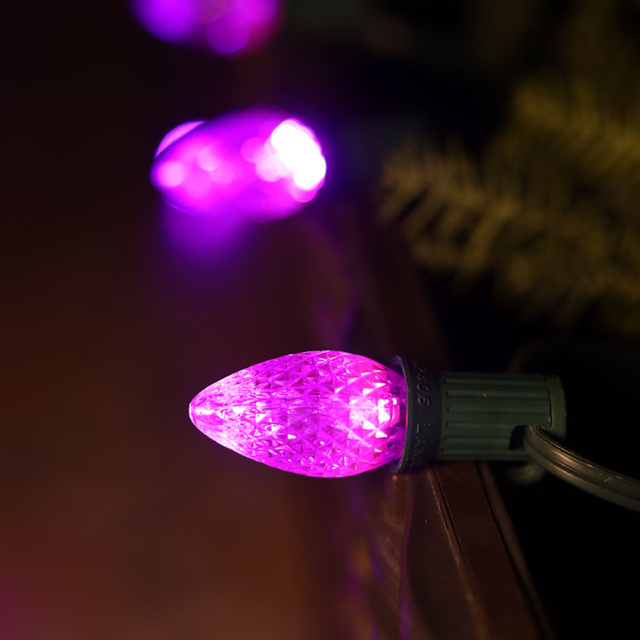 Ampoules de remplacement LED C7 violettes UL 120 V