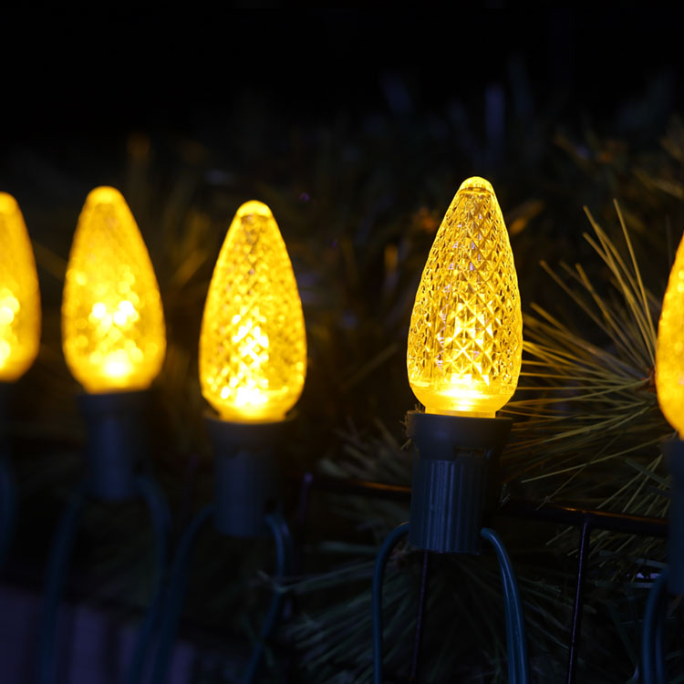 Ampoules de remplacement LED jaunes UL C9 Minleon 