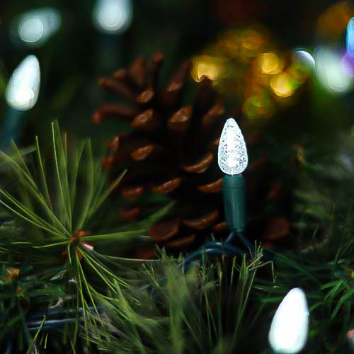 La ficelle C3 LED de qualité marchande d'UL allume l'utilisation extérieure blanche froide de lumière de Noël