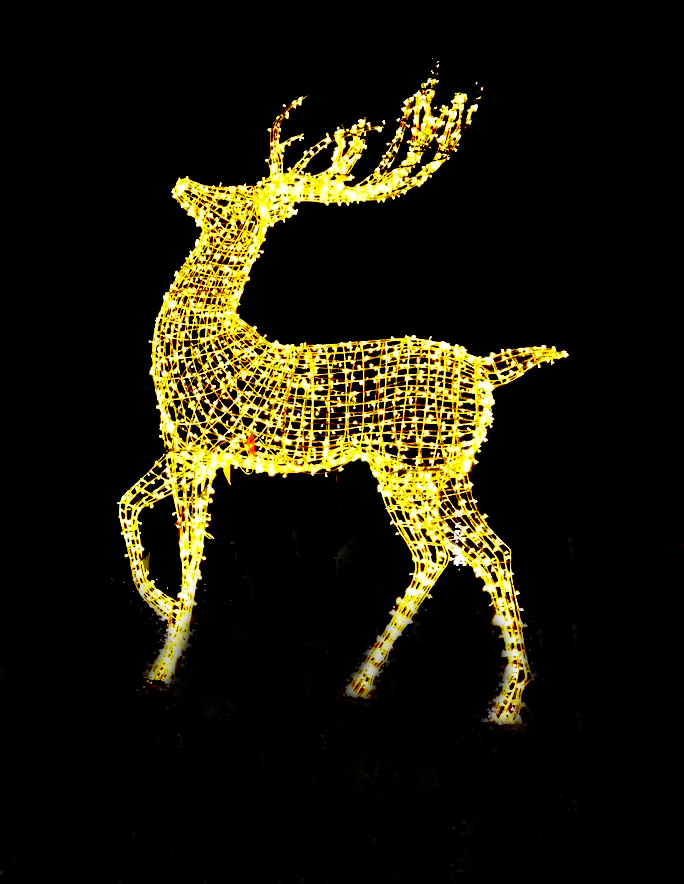 Décor de cerf de Noël géant lumières extérieures