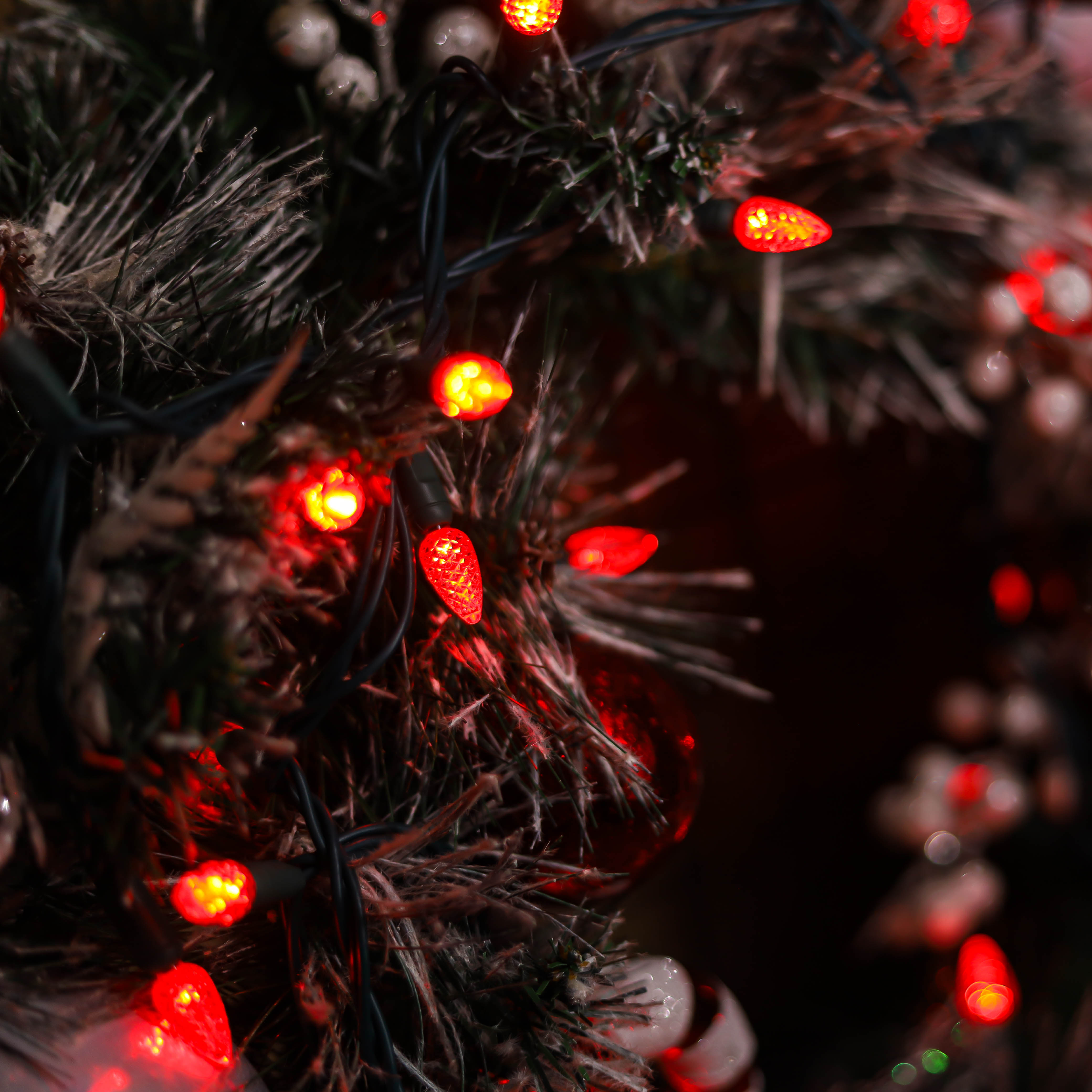 120V UL Red C3 Lights LED de Noël