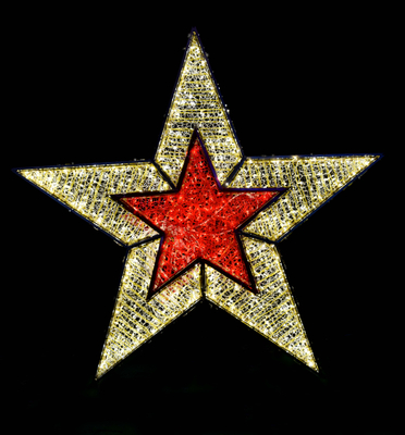 STAR001 Lumière décorative extérieure à motif de Noël 