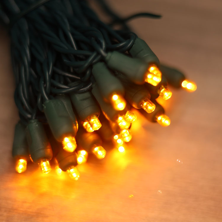 Lumières de cordes à LED jaune de 5 mm de 5 mm