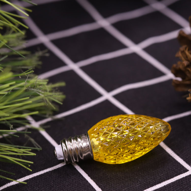 Utilisation extérieure d'UL d'ampoule de Noël jaune d'ampoules de rechange de C7 Minleon LED imperméable
