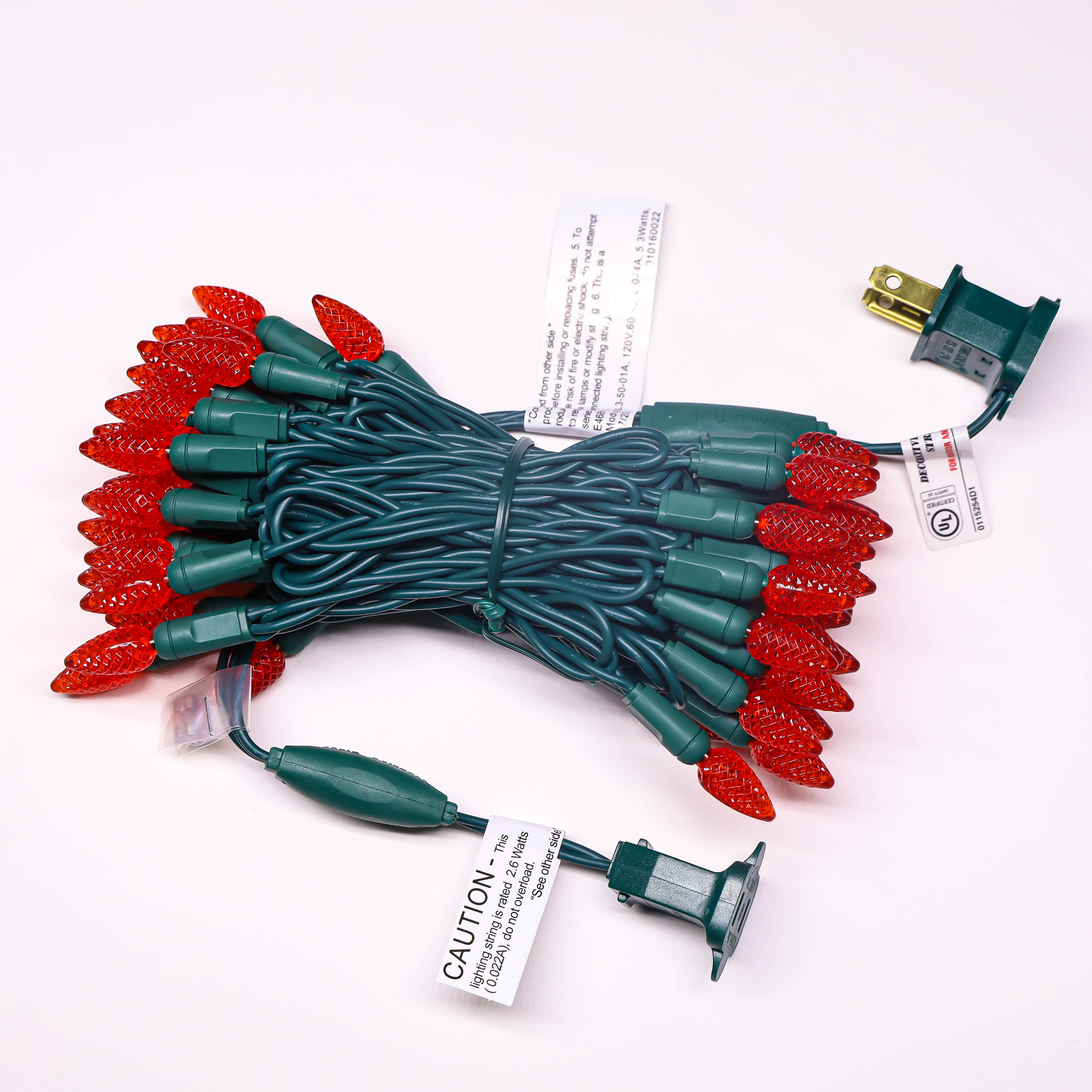 120V UL Red C3 Lights LED de Noël