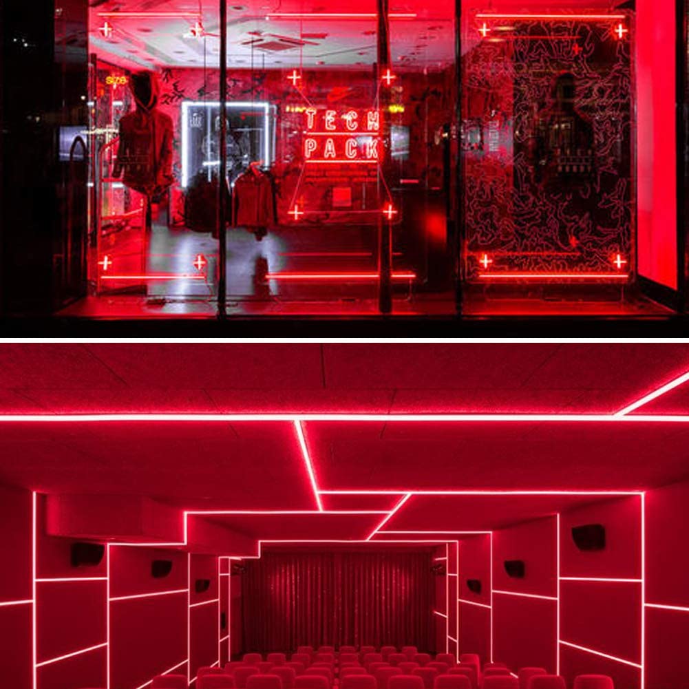 Lumières à corde néon à LED rouge 110 V