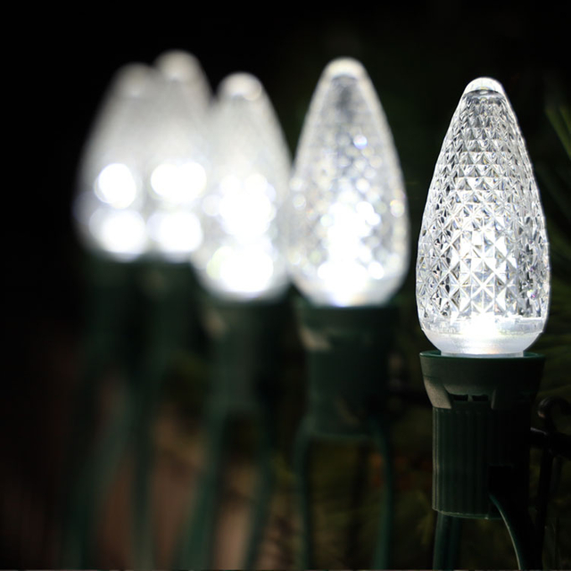Ampoules de rechange C9 Minleon LED, blanc froid, UL, étanches, pour Noël