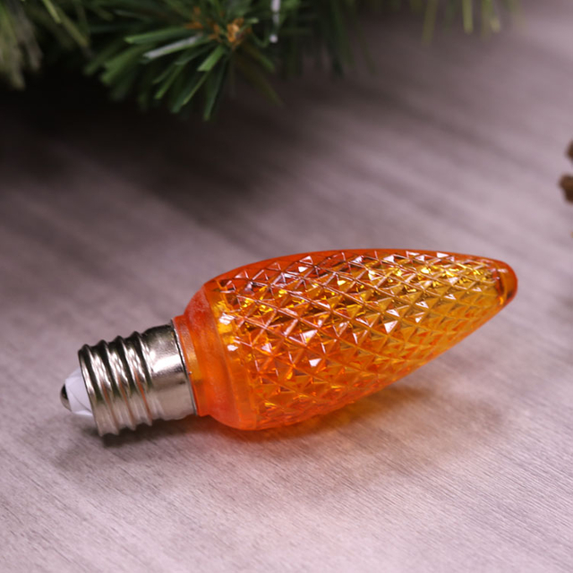 Ampoules de rechange à intensité variable de Noël orange commercial 120 V UL C9 E17