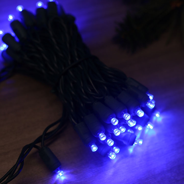 La mini ficelle LED grand Angle de 5MM allume la lumière bleue de noël d'ul réglée en plein air