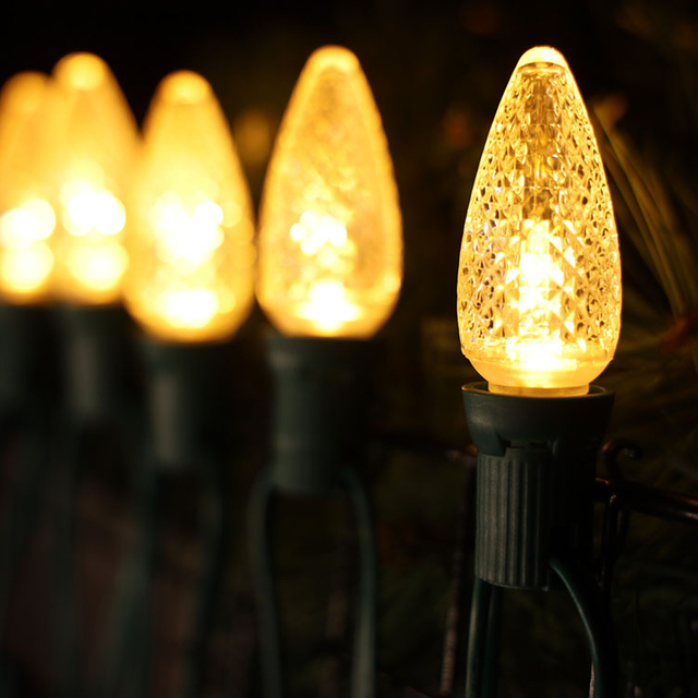 Ampoules de remplacement LED Minleon C9 E17 étanches blanc chaud UL