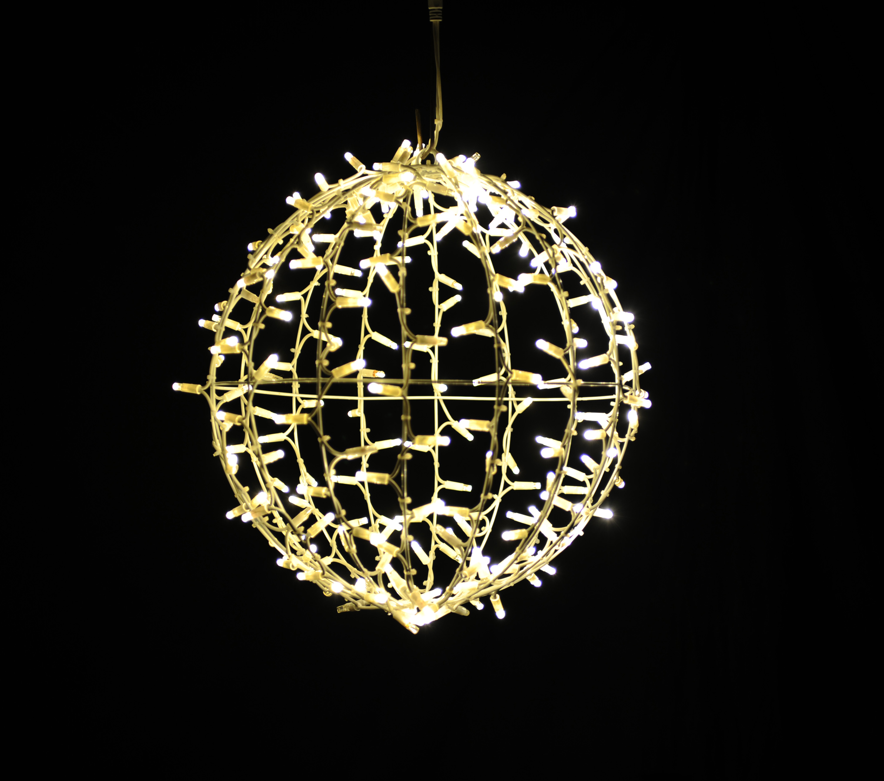 Lumières de motif de sphère de Noël en métal 3D