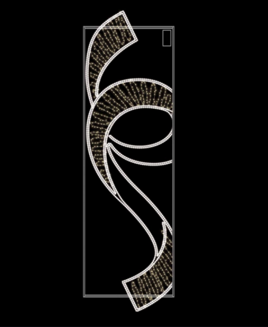 Motif d&eacute;coratif de vacances avec cadre en aluminium, lampadaire de No&euml;l LSM011