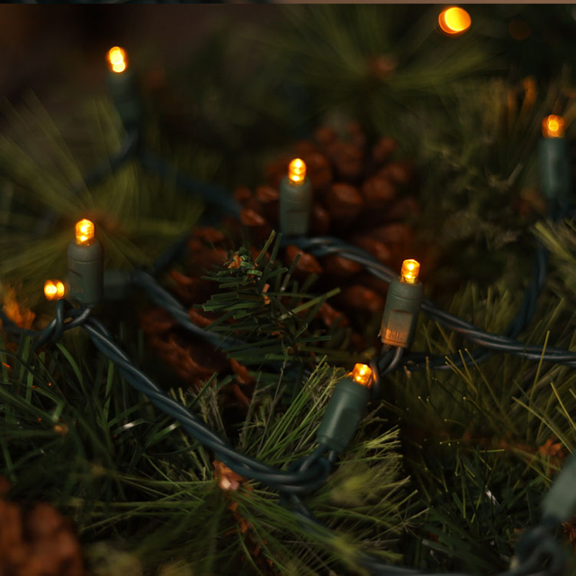 Guirlande lumineuse LED jaune grand angle de 5 mm