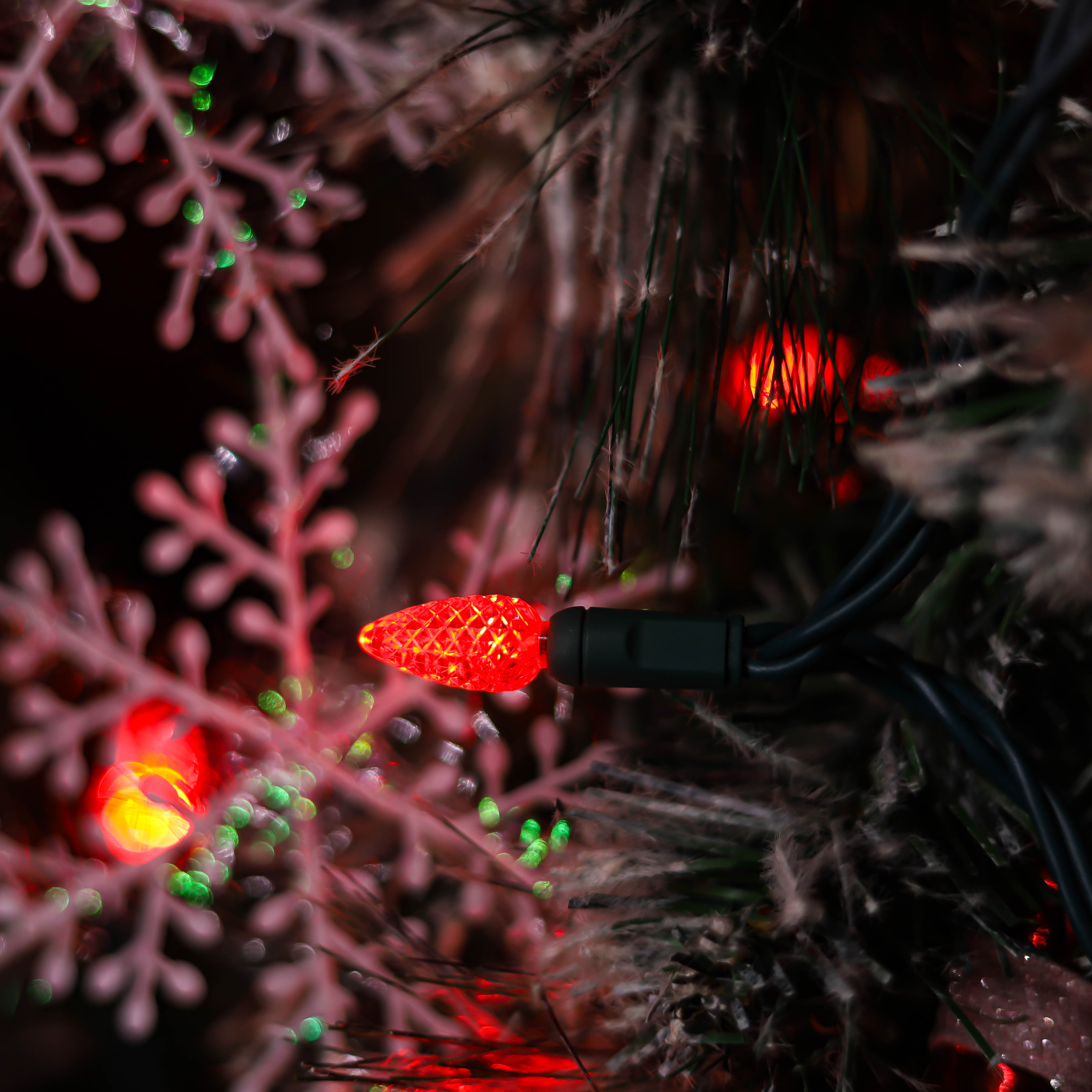 120V UL Red C3 Lights LED de Noël