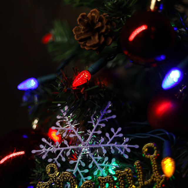 La ficelle de l'UL C3 LED allume la lumière multi de Noël de couleur extérieure