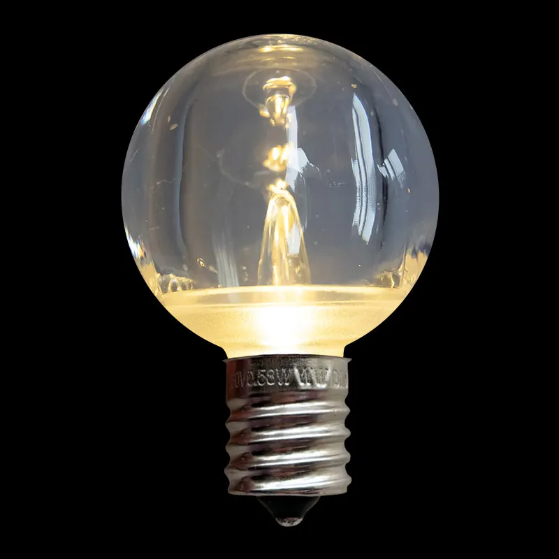 Ampoule LED Transparente G50/E17 – Blanc Chaud Traditionnel