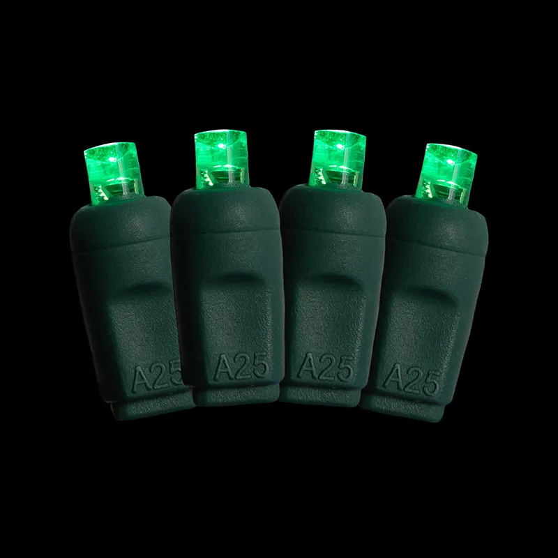 La ficelle coaxiale de Noël de 50L 5MM allume le cordon vert vert d'espacement de 6'