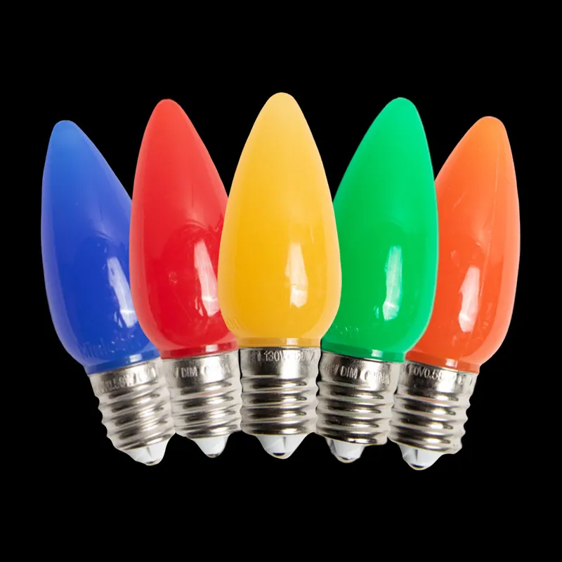 Ampoule LED Opaque C9 – Multi (R/V/Y/B/O)