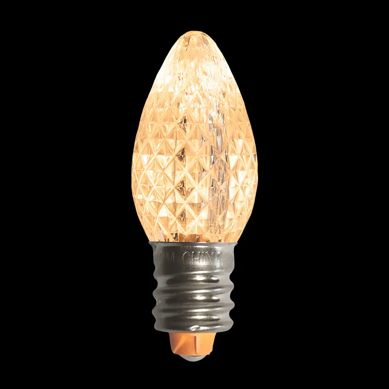 Ampoule LED C7 à Facettes – Soleil Traditionnel Blanc Chaud