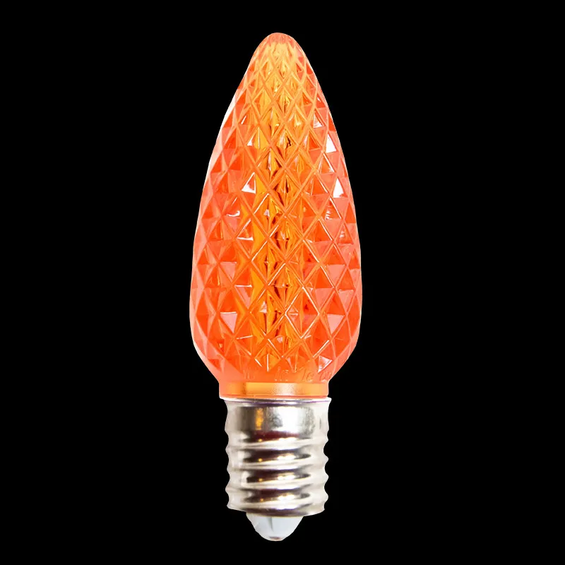 Ampoules de rechange à intensité variable de Noël orange commercial 120 V UL C9 E17