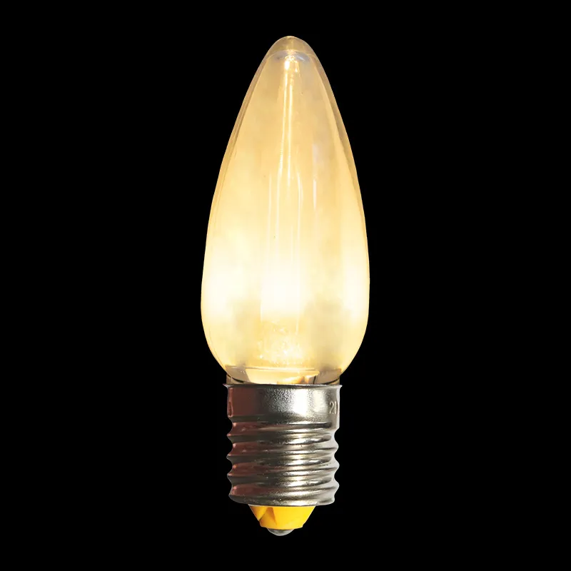 Ampoule LED C9 Transparente Soleil Blanc Chaud