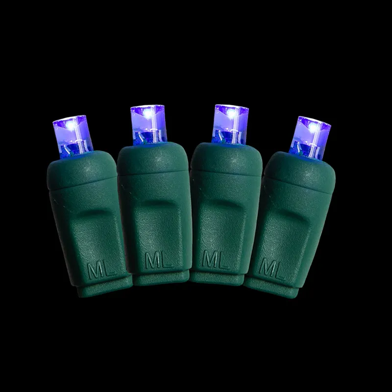 La ficelle coaxiale de Noël de 50L 5MM allume le cordon vert bleu d'espacement de 6'