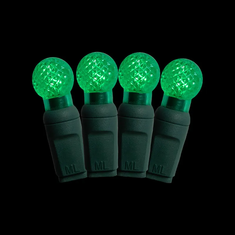 La ficelle de Noël de 50L G12 LED verte allume l'extérieur imperméable