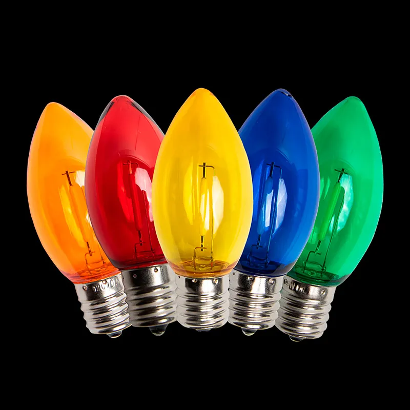 Ampoule à filament LED C9 – Multi (R/G/Y/B/O)
